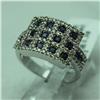 Image 1 : Natural 2.23 ctw Diamond and Blue Sapphire Ring in 14K White Gold - MSRP $3340