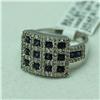 Image 2 : Natural 2.23 ctw Diamond and Blue Sapphire Ring in 14K White Gold - MSRP $3340