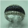 Image 1 : Natural 1.91 ctw Diamond and Blue Sapphire Ring in 14K White Gold - MSRP $3618