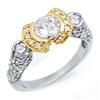 Image 1 : Natural 2.06 ctw Diamond Ring 14K Multi tone Gold - Retails for $9810