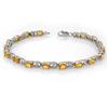 Image 1 : Genuine 6.02 ctw Sapphire & Diamond Bracelet 14K Gold - Retails for $2480