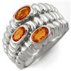 Image 1 : Genuine 1.25 ctw Orange Sapphire Ring 10K White Gold - Retails for $1330