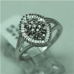 Natural 0.5 ctw Diamond Ring in 14K White Gold - MSRP $1328