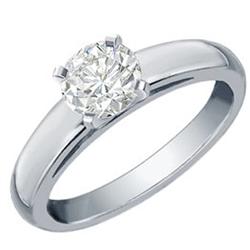 Natural 0.25 ctw Solitaire Diamond Ring 14K White Gold - Retails for $1152