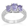 Image 1 : Genuine 2.50ctw Tanzanite & Diamond Ring 10K White Gold - Retails for $1720