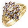 Image 1 : Genuine 1.04ct Tanzanite & Diamond Ring 10K Yellow Gold - Retails for $1180