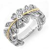 Image 1 : Natural 0.50 ctw Diamond Ring 10K Multi tone Gold - Retails for $1980