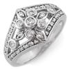 Image 1 : Natural 0.75 ctw Diamond Ring 10K White Gold - Retails for $1860