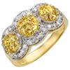 Image 1 : Genuine 2.0ctw Yellow Sapphire & Diamond Ring 14K Gold - Retails for $2730
