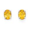 Image 1 : Genuine 1.50 ctw Citrine Stud Earrings 14K White Gold - Retails for $480
