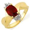 Image 1 : Genuine 1.79 ctw Ruby & Diamond Ring 10K Yellow Gold - Retails for $930