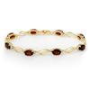 Image 1 : Genuine 8.02 ctw Garnet & Diamond Bracelet Yellow Gold - Retails for $1320