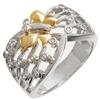 Image 1 : Natural 0.30 ctw Diamond Ring 10K Multi tone Gold - Retails for $1420