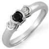 Image 1 : Natural 0.50 ctw White & Black Diamond Ring 10K Gold - Retails for $1330