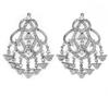 Image 1 : Natural 4.0 ctw Diamond Earrings 14K White Gold - Retails for $10930