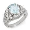Image 1 : Genuine 3.6 ctw Aquamarine & Diamond Ring 14K Gold - Retails for $3610