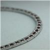 Image 1 : Natural 9.43 ctw Diamond and Ruby Necklace in 14K White Gold - MSRP $14550