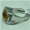 Image 3 : Natural 3.32 ctw Diamond and Citrine Ring in 14K White Gold - MSRP $2488