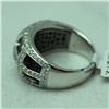 Image 3 : Natural 2.21 ctw Diamond and Blue Sapphire Ring in 14K White Gold - MSRP $4664