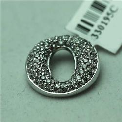 Natural 0.6 ctw Diamond Pendant in 14K White Gold - MSRP $1882