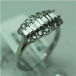 Natural 1.29 ctw Diamond Ring in 14K White Gold - MSRP $4218