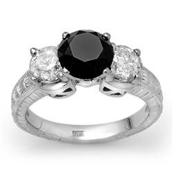 Natural 3.80 ctw White & Black Diamond Ring 14K Gold - Retails for $10990
