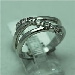 Natural 0.5 ctw Diamond Ring in 14K White Gold - MSRP $2094