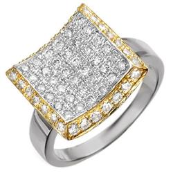 Natural 1.25 ctw Diamond Ring 10K Multi tone Gold - Retails for $2920