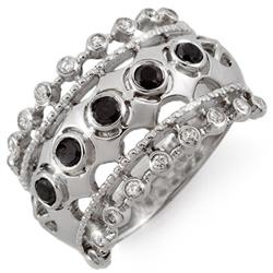Natural 0.75 ctw White & Black Diamond Ring 10K Gold - Retails for $1710