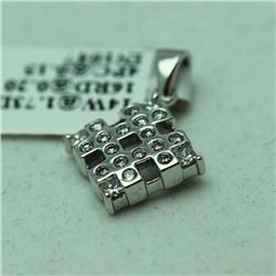 Natural 0.35 ctw Diamond Pendant in 14K White Gold - MSRP $1056