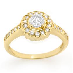 Natural 0.80 ctw Diamond Ring 14K Yellow Gold - Retails for $4410