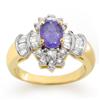 Image 1 : Genuine 1.76ct Tanzanite & Diamond Ring 14K Yellow Gold - Retails for $2700
