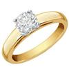 Image 1 : Natural 0.75 ctw Solitaire Diamond Ring 14K 2tone Gold - Retails for $6516