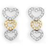 Image 1 : Natural 1.25 ctw Diamond Earrings 14K Multi tone Gold - Retails for $2640