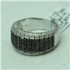 Image 2 : Natural 1.1 ctw Diamond and Blue Sapphire Ring in 14K White Gold - MSRP $2766