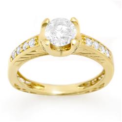 Natural 1.10 ctw Diamond Ring 14K Yellow Gold - Retails for $7050