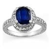 Image 1 : Genuine 4.40 ctw Kaynite & Diamond Ring 14K White Gold - Retails for $3230