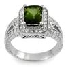 Image 1 : Genuine 2.55 ctw Green Tourmaline & Diamond Ring Gold - Retails for $3050
