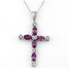 Image 1 : Genuine 2.15 ctw Amethyst & Diamond Necklace 10K Gold - Retails for $980