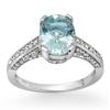 Image 1 : Genuine 2.30 ctw Aquamarine & Diamond Ring 14K Gold - Retails for $2200