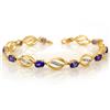 Image 1 : Genuine 5.6 ctw Tanzanite & Diamond Bracelet 10K Gold - Retails for $2530