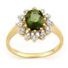Image 1 : Genuine 1.62ctw Green Tourmaline & Diamond Ring Gold - Retails for $1000