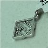 Image 3 : Natural 0.15 ctw Diamond Pendant in 14K White Gold - MSRP $386
