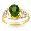 Image 1 : Genuine 2.54 ctw Green Tourmaline & Diamond Ring Gold - Retails for $1210