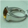 Image 3 : Natural 5.82 ctw Diamond and Citrine Ring in 14K White Gold - MSRP $1948