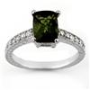 Image 1 : Genuine 2.15ctw Green Tourmaline & Diamond Ring Gold - Retails for $1740