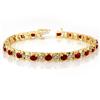Image 1 : Genuine 6.09 ctw Ruby & Diamond Bracelet Yellow Gold - Retails for $2400