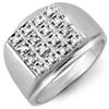 Image 1 : Natural 0.50 ctw Diamond Men's Ring 10K White Gold - Retails for $1940