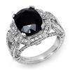 Image 1 : Genuine 8.50 ctw Sapphire & Diamond Ring 14K White Gold - Retails for $6560