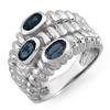 Image 1 : Genuine 1.25 ctw Blue Sapphire Ring 10K White Gold - Retails for $1330